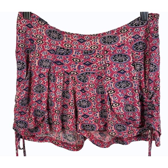 NWT Raga Boho Shorts The Sangria Pink & Purple Floral Lightweight Size Sm Boho - Picture 2 of 12